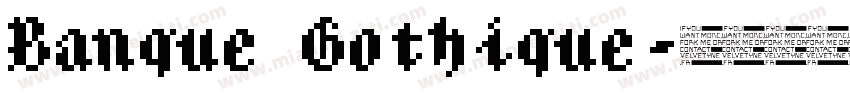 Banque Gothique字体转换
